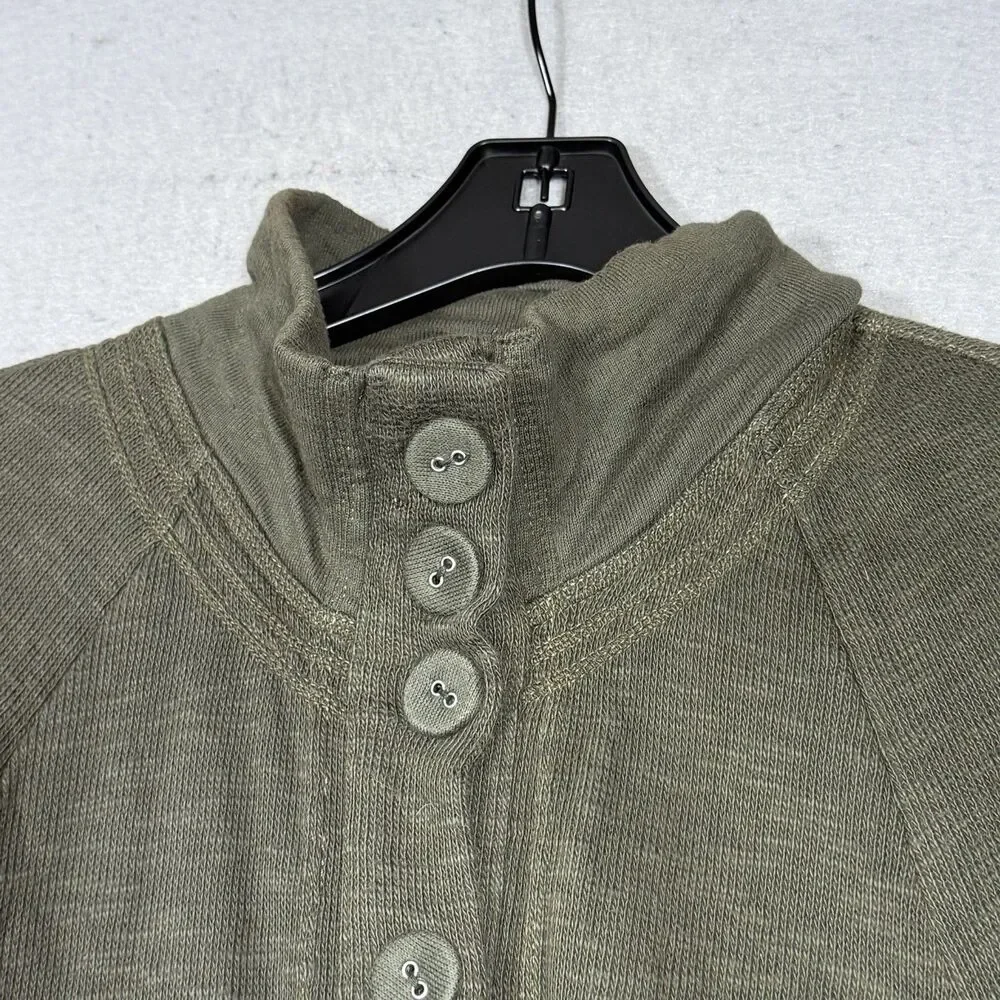 Free People Utility Jacket Women’s Size Medium Green Military Boho Belted